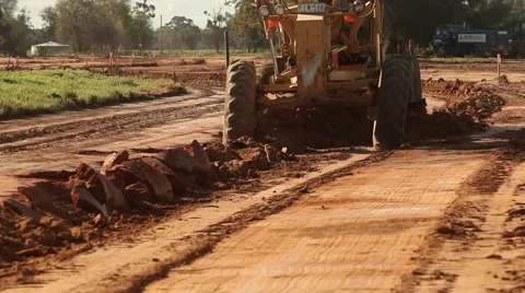 Construction work on development site with bulldozer Stock-Footage 45623863