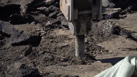 Construction work, equipment, drilling the earth Stock Footage 276965149