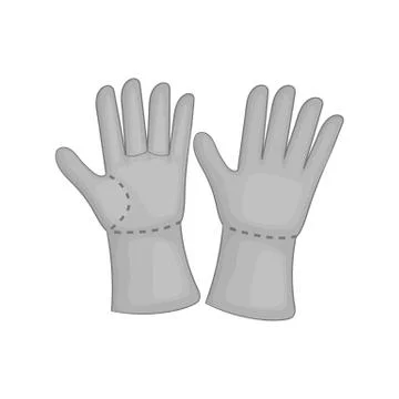 Construction work gloves icon Stock Illustration