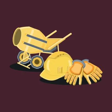 Construction work gloves Stock Illustration