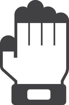 Construction work gloves illustration in minimal style Stock Illustration