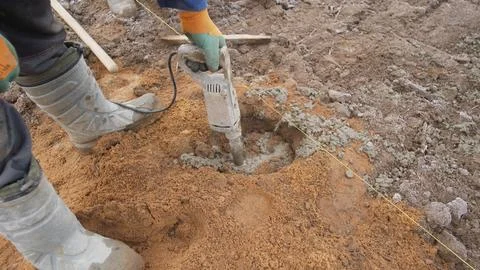 Construction work on the ground Stock Photos