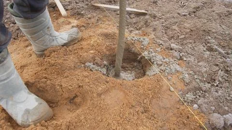 Construction work on the ground Stock Photos