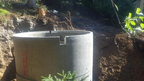 Construction work of hydraulic engineering Stock Photos