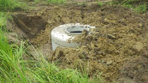 Construction work of hydraulic engineering Stock Photos