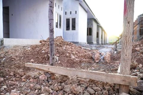 Construction work industry at building site Stock Photos