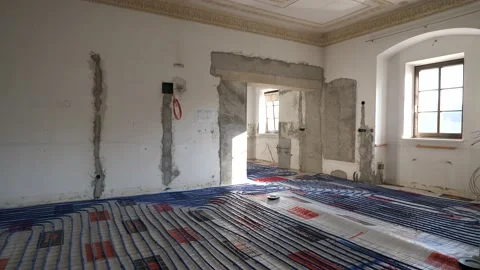 Construction work inside of old Austrian building going on 스톡 동영상 219457991