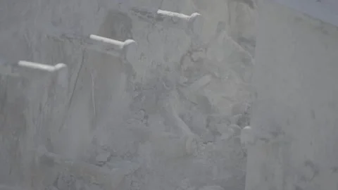 Construction work, jackhammer, concrete and bolts Stock Footage 278397546