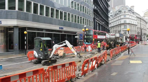 CONSTRUCTION WORK IN LONDON 1 Stock Footage 24884852