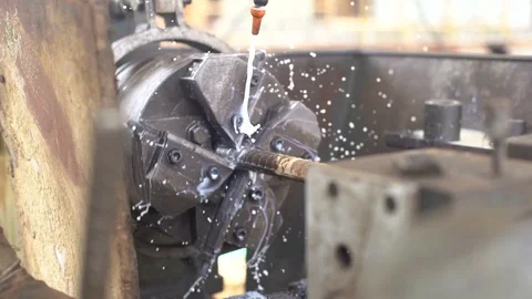 Construction work metal cutter Head Threading Machine Stock Footage 107261174