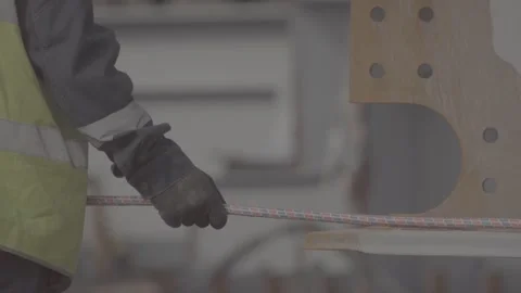 Construction work, metal structures, bridge, spans Stock Footage 278398892