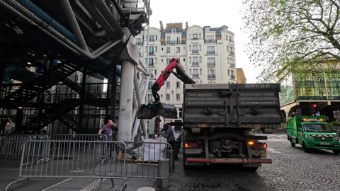 Construction Work Near Paris Landmark Stock Footage 296720848