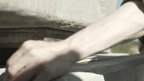 Construction work, raising the frame structure Stock Footage 280969771