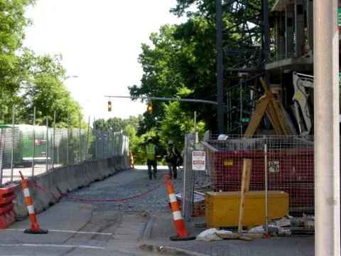 Construction work in Raleigh NC Stock Photos