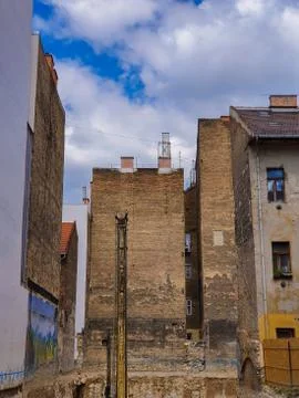 Construction work in ruins in Budapest Stock Photos