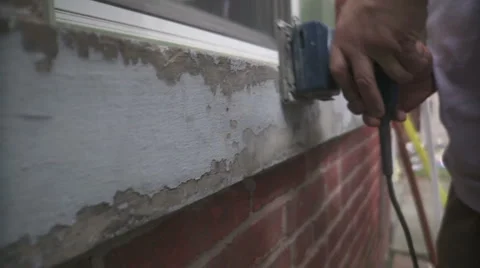 Construction work with a Sander Video stock 1052137