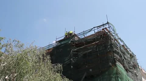 Construction Work Site Stock Footage 11037816