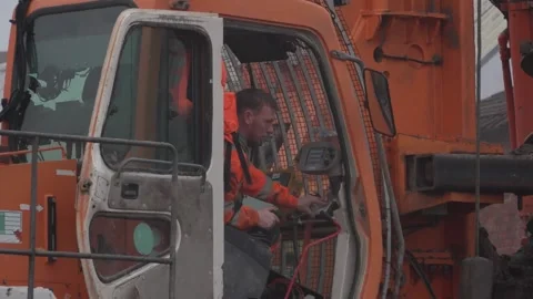 Construction work takes place to build Darlington Economic Campus Video stock 326908406