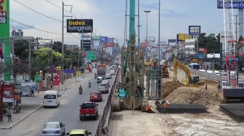 Construction work in thailand Stock Footage 52086360