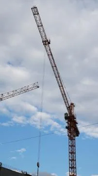 Construction work tower crane Stock Photos