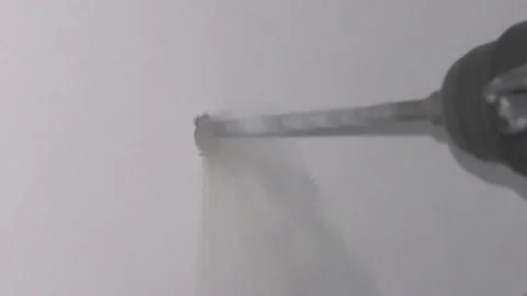 Construction work: wall drilling and installation of a dowel-nail Stock Footage 144757513