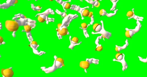 Construction worker 3d character Stock Footage 103422559