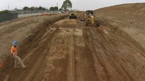 Construction Worker and Machines Video stock 43349070