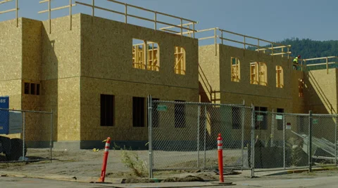 Construction Worker and Trucks at Construction Site Stock Footage 35283091