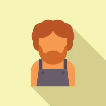Construction worker avatar showing a builder wearing dungarees Ilustración de archivo