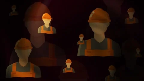 Construction Worker Background Loop Stock Footage 309510630