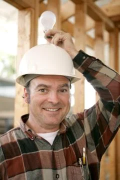 Construction Worker - Bright Idea Stock Photos