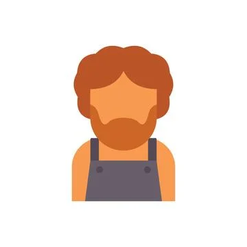 Construction worker builder contractor avatar showing occupation Ilustración de archivo