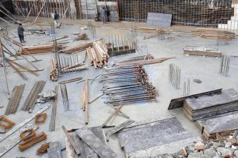 Construction worker on construction Stock Photos