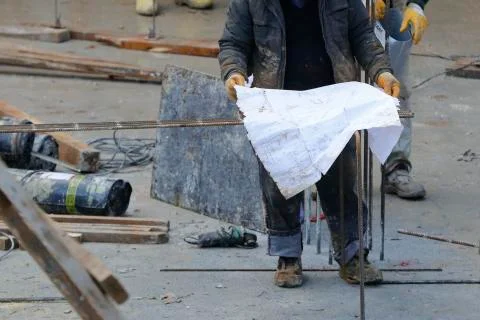 Construction worker on construction Stock Photos