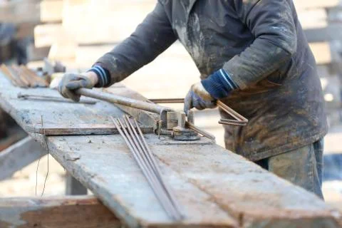 Construction worker on construction Stock Photos
