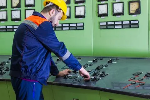 Construction worker on construction site Stock Photos