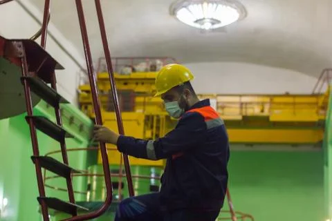 Construction worker on construction site Stock Photos