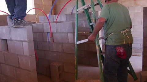 Construction worker doing electrical work Stock-Footage 40369126