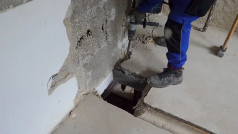 Construction worker - drilling Stock-Footage 238004101