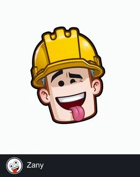 Construction Worker - Expressions - Affection - Zany Stock Illustration