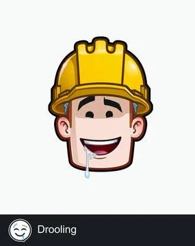 Construction Worker - Expressions - Drooling Stock Illustration