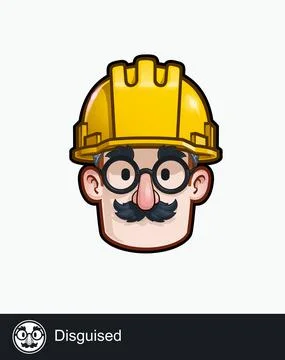 Construction Worker - Expressions - Glasses - Disguised Stock Illustration