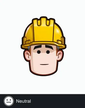 Construction Worker - Expressions - Neutral Stock Illustration