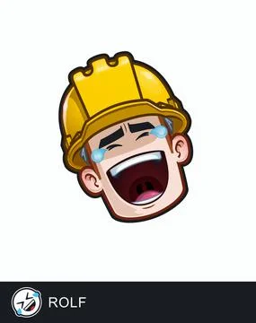 Construction Worker - Expressions - Positive n Smiling - Rolling on the Floor Stock Illustration