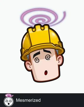 Construction Worker - Expressions - Unwell - Mesmerized Stock Illustration