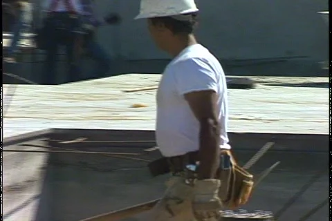 CONSTRUCTION WORKER Stock Footage 1049467