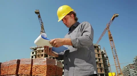 Construction worker Stock Footage 24637873