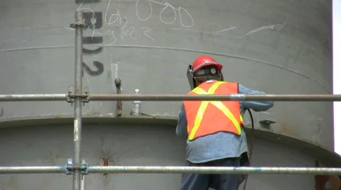 Construction worker grinding  Stock Footage 403504
