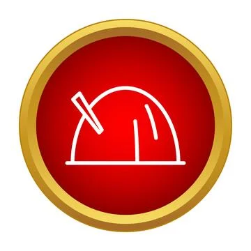 Construction worker hard hat safety equipment icon Stock Illustration