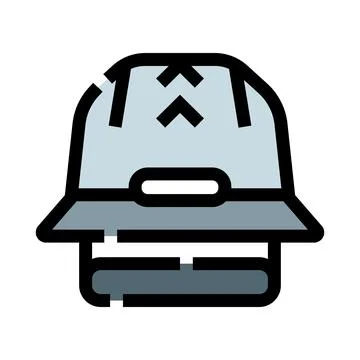 Construction worker hard hat safety protection equipment Stock Illustration